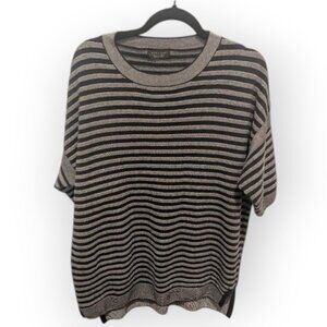 Zara Man black and grey striped pre-owned  size L sweater.